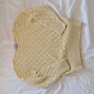 Vintage embroidered yellow sweater top